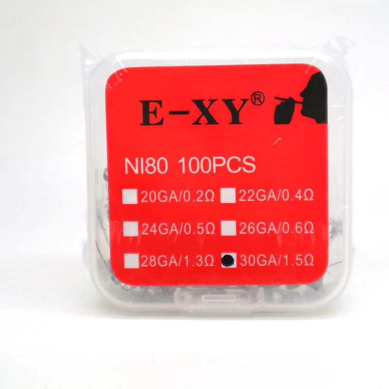 E-XY 100 шт. RDA атомайзер подвижный провод электронная сигарета катушка premade NI80 предварительно спиральный провод электронагрева VAPE