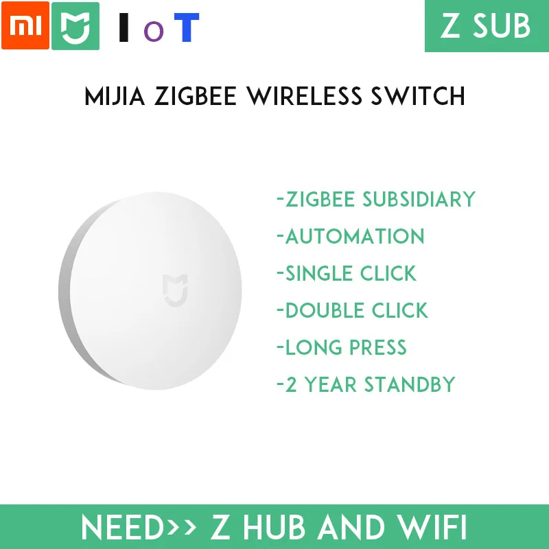 Оригинальная Xiaomi mi домашняя серия mi JIA IoT Интернет вещей умная розетка и т. д. WiFi ZIGBEE, Bluetooth концентратор Sub пульт дистанционного управления - Цвет: ZWS