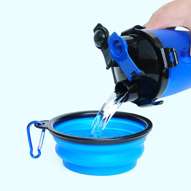 

Pet Dog Cat Puppy Water Bottles Travel Cups kettle Outdoor Dual use Feeder Water Drinking Bowl Small Large Dogs Pet Supplies