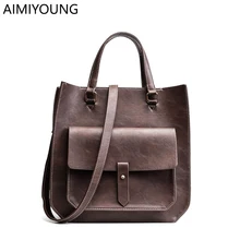 AIMIYOUNG женские кожаные сумки большие сумки на плечо сумки через плечо для женщин сумки-мессенджеры женские вместительные сумки Feminina