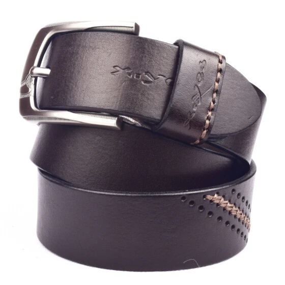 Cowhide Genuine Leather Belt Men s Cool Metal Pin Buckle Black Jeans Strap Belts Cowhide Genuine Leather Belt Men s Cool Metal Pin Buckle Black Jeans Strap Belts