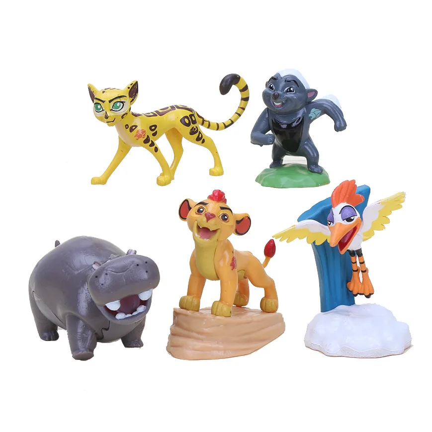 5pcs/set The Lion Guard Lion King Kion PVC Action Figures Bunga Beshte
