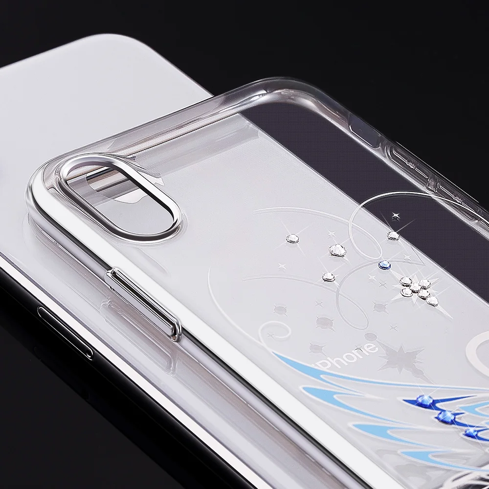 KINGXBAR чехол для iPhone X 7 8 плюс крышка кристаллами от Swarovski горный хрусталь Plus