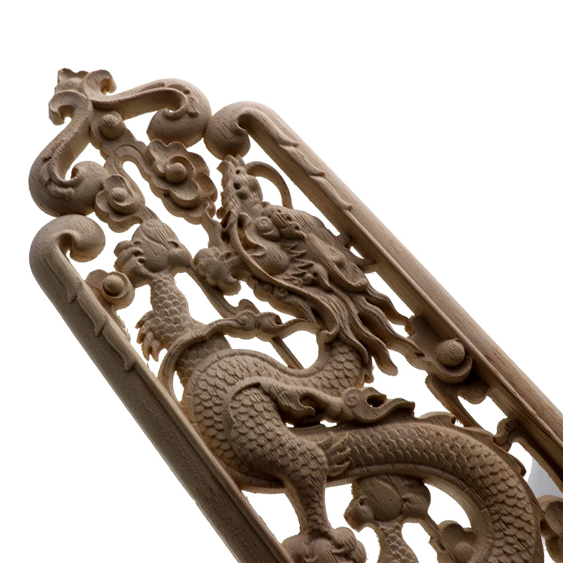 Cena Wykwintne klasyczne guma drewno rzeźbione aplikacja meble naturalne naklejka Olor budda smok grać perła akcesoria do dekoracji domu