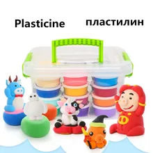 Storage Box font b Plasticine b font Air Dry Jumpimg Colored Clay Cold Porcelain font b
