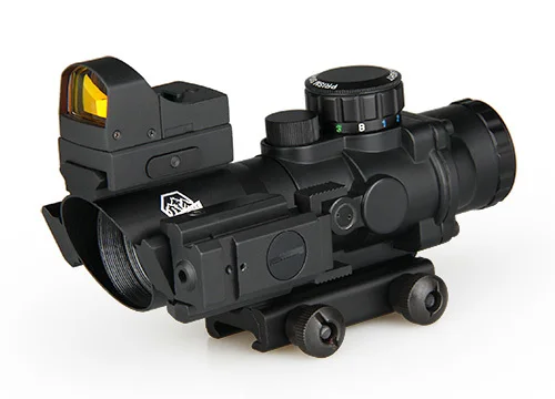 

Tactical 4x32 Rifle Scope With Mini Red Dot And Red Laser Sight For Hunting Shooting CL1-0290