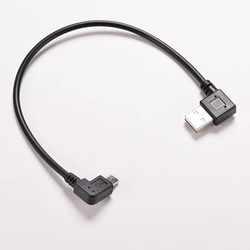 27 см 1 шт. под прямым углом USB 2,0 OTG Мужской до 90 градусов левый угол Micro USB 5 Pin Мужской кабель Шнур адаптер разъем