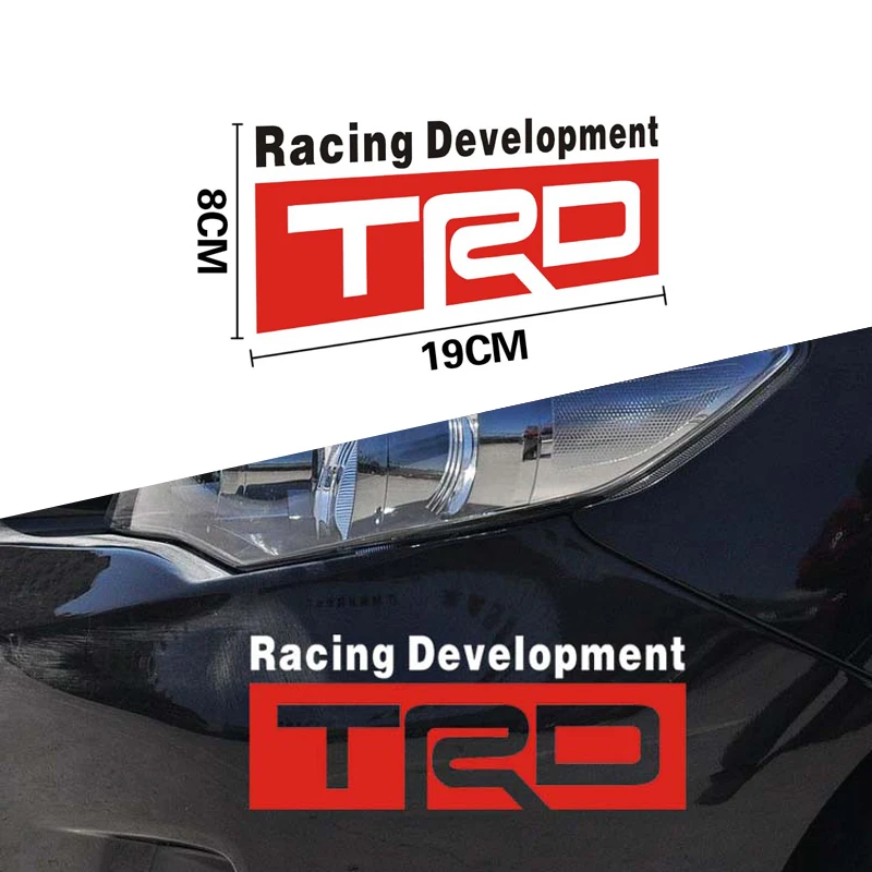 Автомобиль Стикеры TRD Racing развития логотип наклейка Персонализированные укладки автомобильные аксессуары Прохладный TRD наклейки
