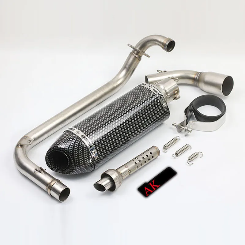 

2012-1015 leovince MSX 125 Motorcycle Exhaust Muffler Akrapovic escape moto DB Killer Connect Pipe MSX125 125cc cbr carbon 51mm