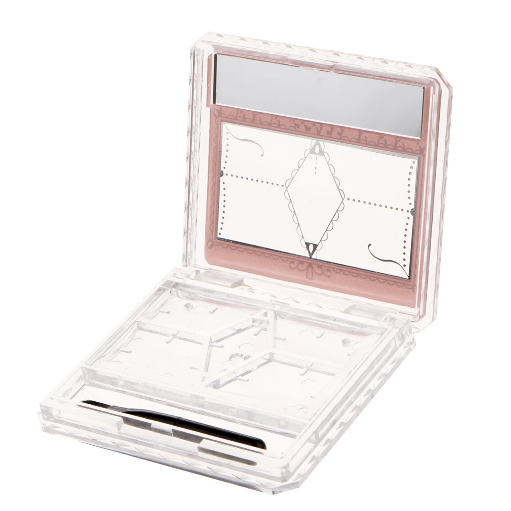 5 Grids Empty Makeup Palette Pressed Powder Eyeshadow Blush Lip Gloss Lipstick DIY Case