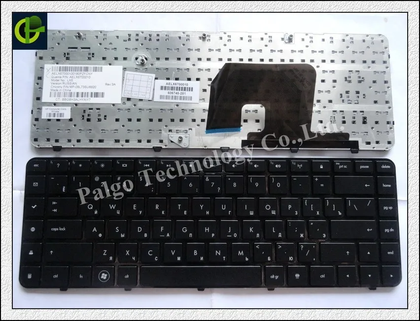 

Russian Keyboard for Hp Pavilion Dv6-3000 DV6- 3110er Lx6 606745-251 606743-251 641499-251 DV6-3035 0KN0-FS1RU13 LX8 FRAME RU