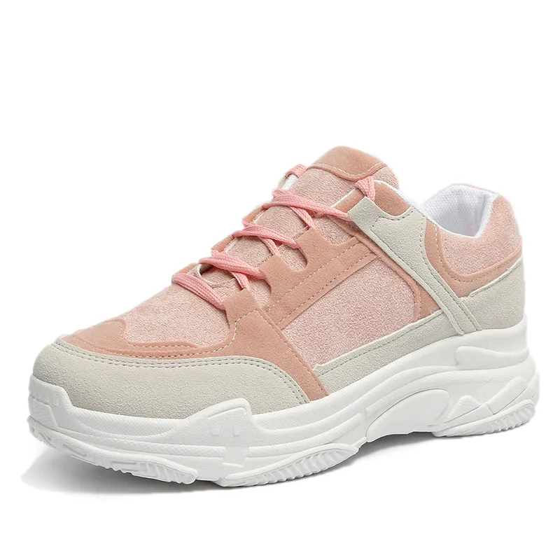 

YeddaMavis Pink Shoes Women Casual Shoes Spring 2019 New Women Shoes Fashion Breathable Lace-Up Sneakers Woman Vulcanized Shoes