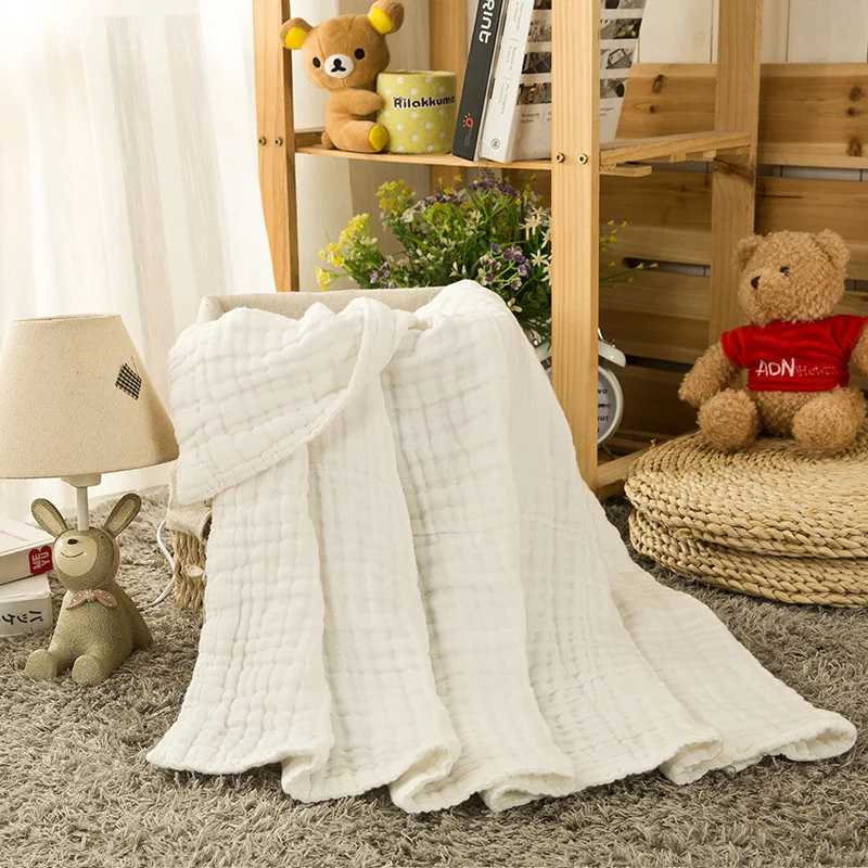 Cotton Gauze Baby Bath Towel Wash Cloth Baby Bathrobe Newborn Infant