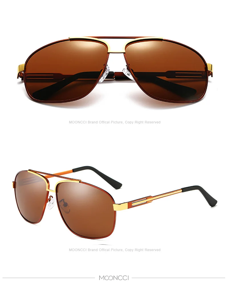 MOONCCI, брендовые дизайнерские негабаритные солнцезащитные очки, мужские поляризационные солнцезащитные очки пилота, мужские ретро очки с зеркальным покрытием, авиационные очки