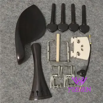 

1 Set High quality New ebony violin parts 4/4, tailpiece, chinrest, endpin