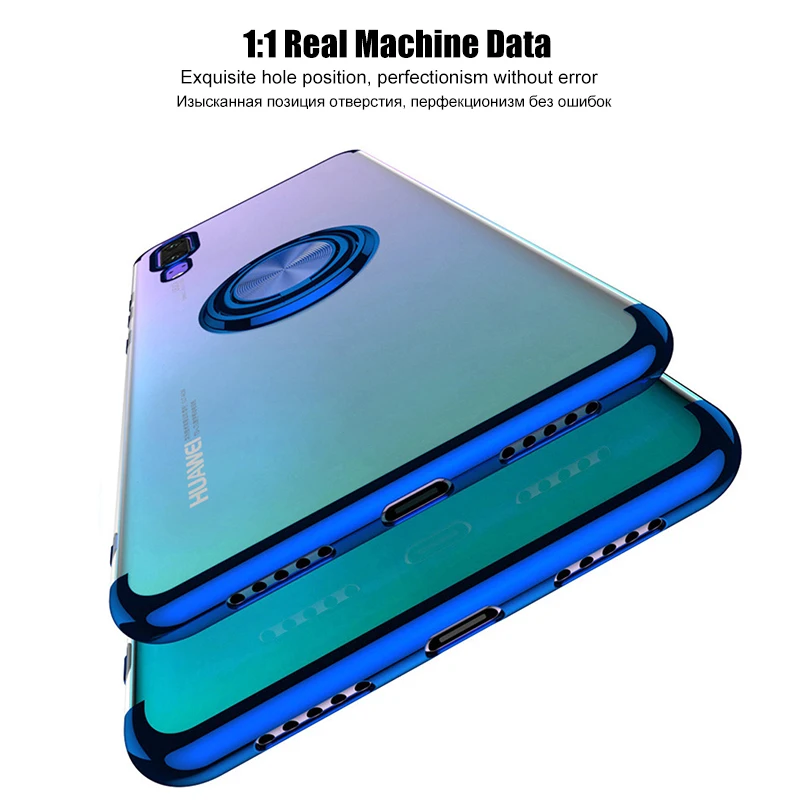 Силиконовый чехол для Huawei P20 P30 P40 Pro Mate 30 20 10 Lite Honor V10 V20 мягкий прозрачный из ТПУ с