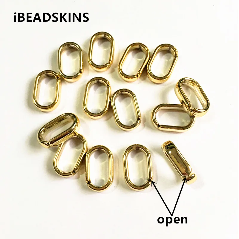 

New arrival! 19x12mm 200pcs/lot gold color UV Plating chain-shape Beads for Jewelry DIY (Design as shown)#1912