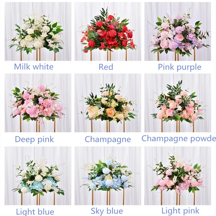 High Quality Wedding Arrangement Shooting Props Artificial Flower Flower Row T Stage Wedding Ceremony Arches Flower Decoration