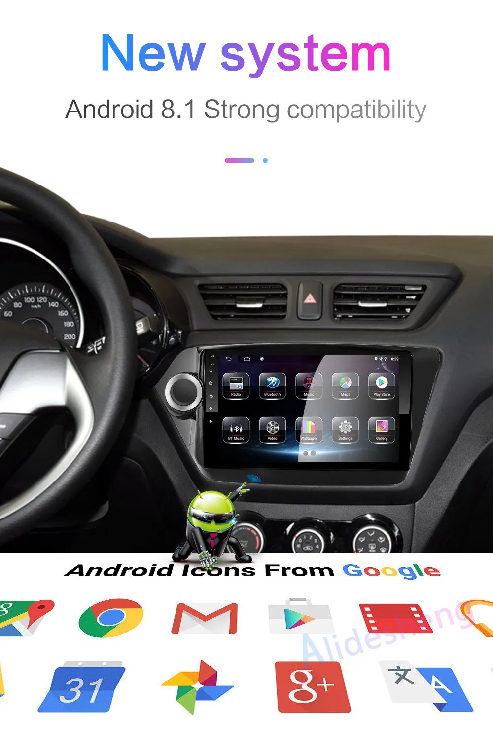 Android 9,0 автомобильный мультимедийный плеер для KIA RIO 3 2010 2011 2012 2013 стерео автомобильный Радио gps навигация 2 din 2G ram