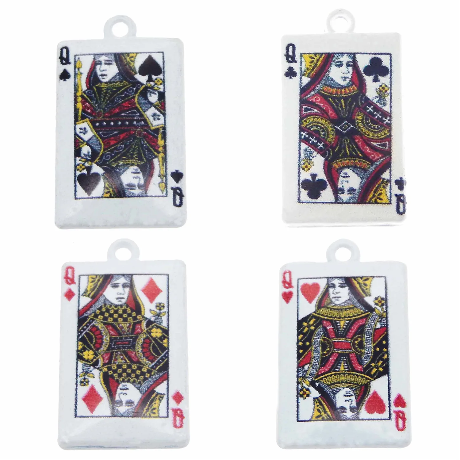 10 шт. подвеска-открытка King queen Poker, покрытая молочно-белым цинковым сплавом, маленький Шарм, DIY уникальные индивидуальные Подвески King queen Poker DIY