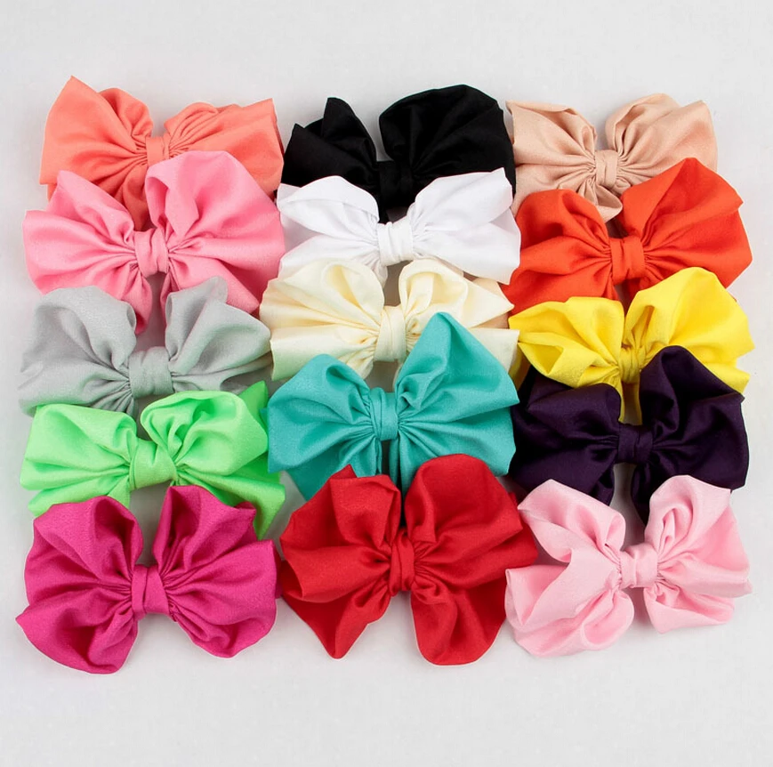 Large chiffon bow hair bows girls bows for hair accessories headband 15