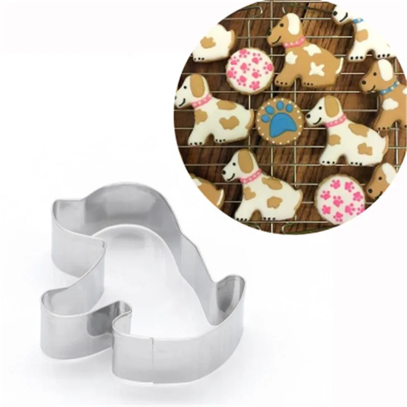 1 шт., форма для печенья из нержавеющей стали, форма для собак, форма для помадки, форма для торта, DIY, сахарное ремесло, 3D, кондитерские, печенья, ножи для тортов, украшения, инструменты