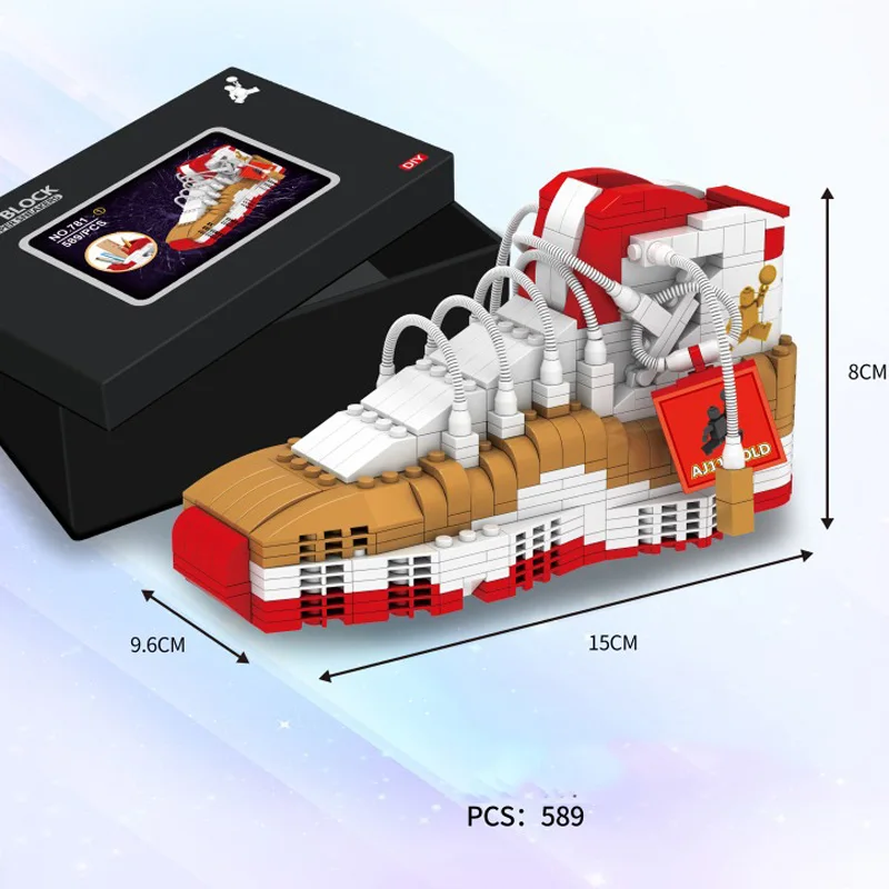Популярные спортивные баскетбольные кроссовки AJ11 Мини Блок Ручка Контейнер Строительные кирпичи модель образования игрушки коллекция для подарков