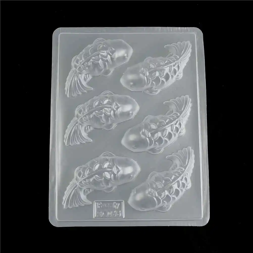 

Plastic Cake Chocolate Mould Jelly Handmade 3D Koi Fish Sugarcraft Mold DIY Support New Arrival