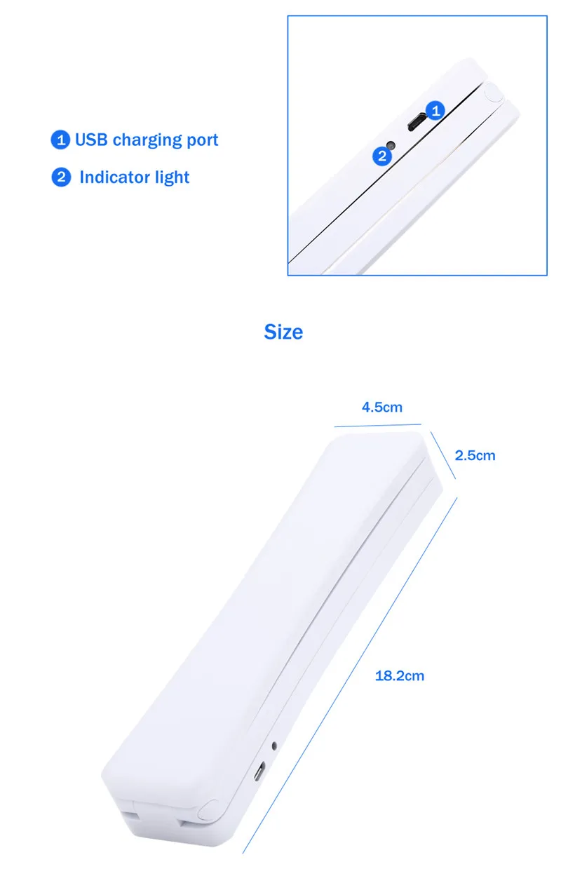 Mini- 450MAh -Capacity -Folding- Led -Reading- Desk Table Lamp- 17leds 6
