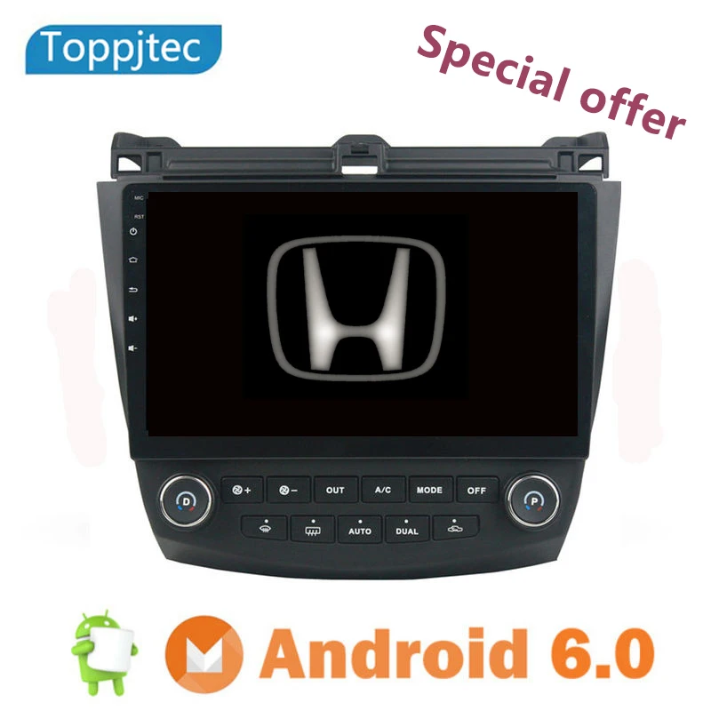 

10.1" Car Radio DVD Player GPS Navigation Stereo for 2003-2007 Honda Accord 7 Dual AC Support Bluetooth USB MAP