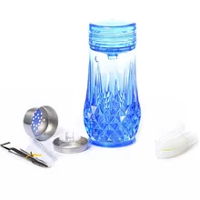 Портативный акриловый кальян набор с светодиодный свет из нержавеющей стали чаша держатель для угля Sheesha чаша для кальяна набор