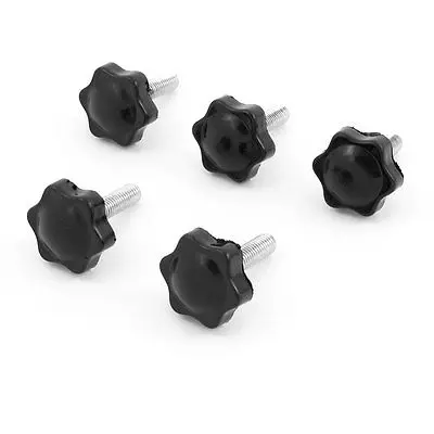 

0.3" Thread Dia Replacement Star Head Clamping Screw Knob Grip 5 PCS