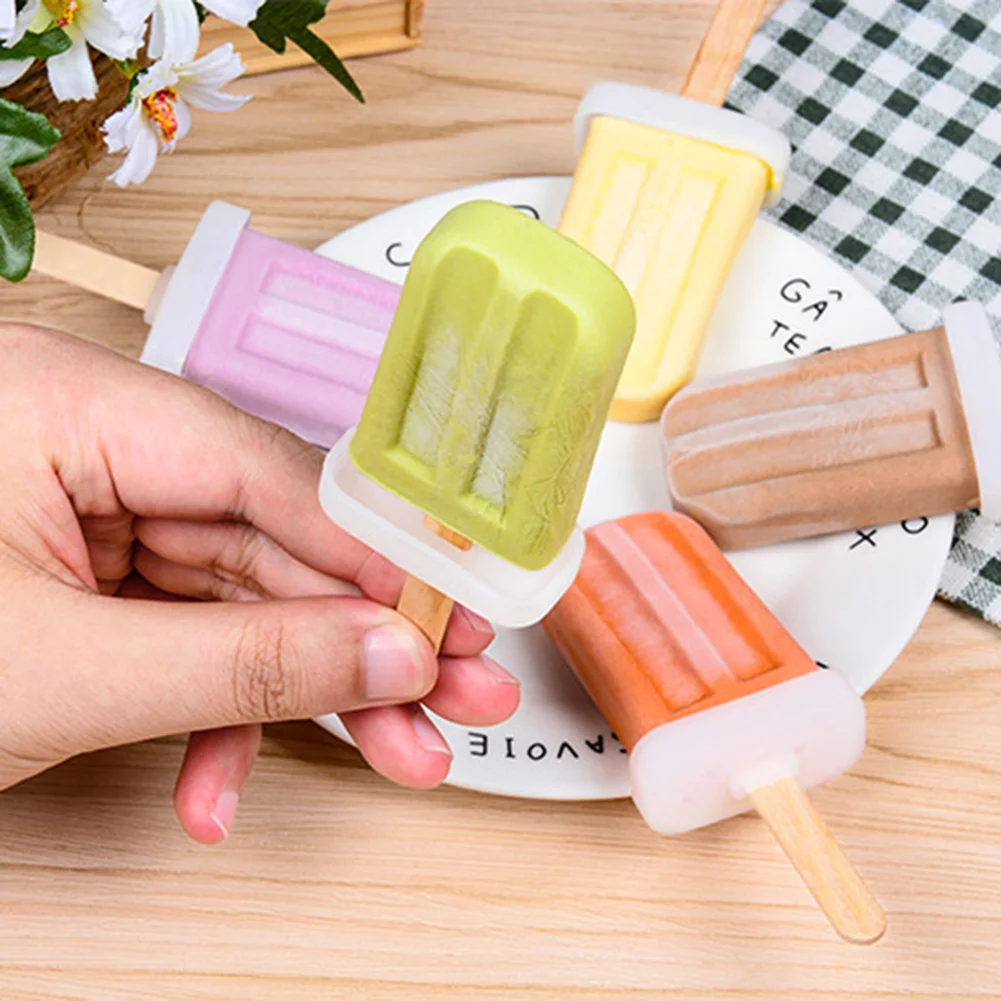 2 типа DIY эскимо силиконовые формы для крема льда с крышкой формы для льда многоразовые мороженицы с 10 шт палочки для мороженого 20E