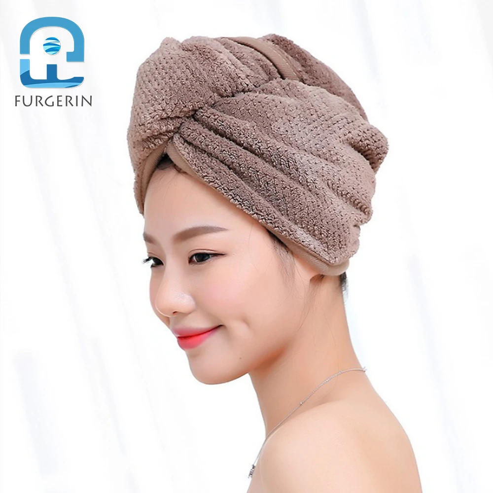FURGERIN Hair Cap Dryer shower cap towels Absorbent Caps for Women Soft