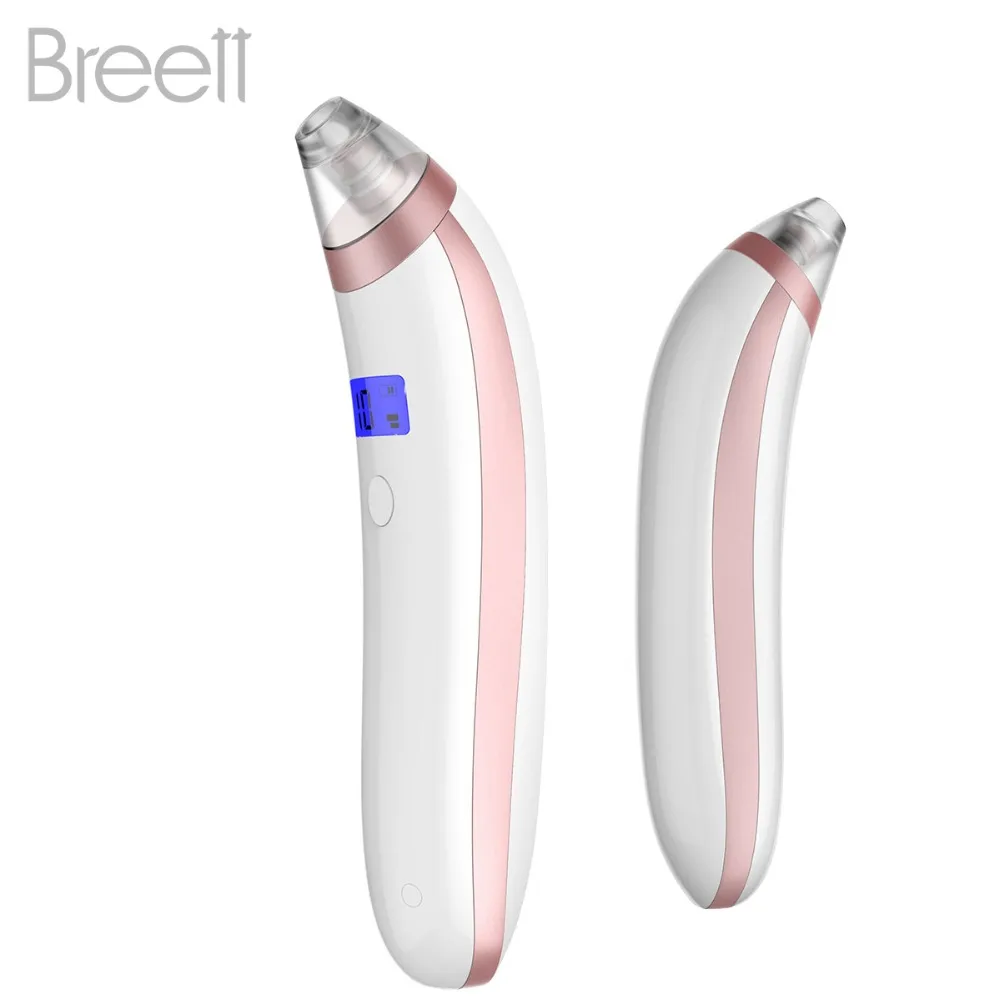 

Breett Pore Cleanser Rechargeable Microcrystalline Comedo Remover Strong Suction Blackhead Extractor with Display Screen