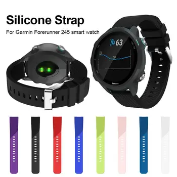 

20MM Twill Watch Strap High Quality Silicone Replacement Strap Watch Band For Garmin Forerunner 245 Smart Watch Accessories