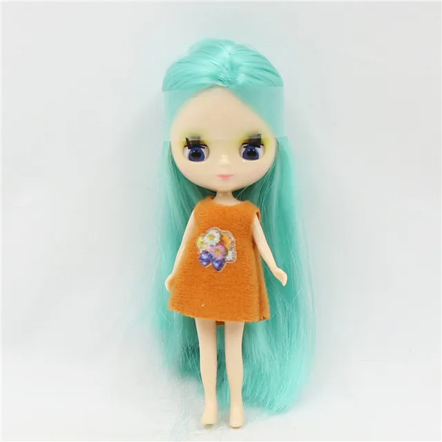 DBS blyth mini doll 10CM BJD normal body doll long hair 10cm toy anime random dress as a gift 11