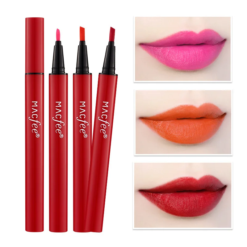 

Y&W&F 2018 matte Lipstick Waterproof Nutritious Smooth Lip Stick Easy to Wear Make up Velvet lip gloss Nutritious Cosmetic