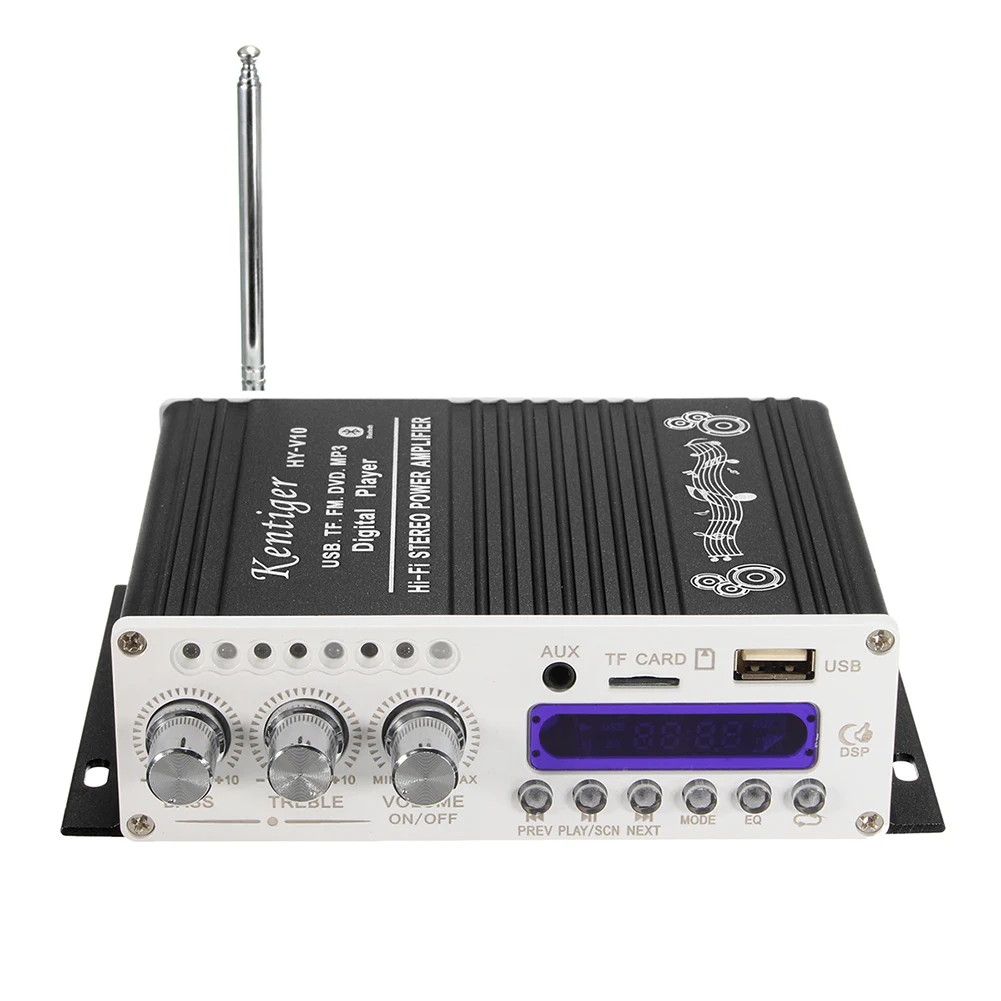 12 V усилитель звука для автомобиля цифровой мини Bluetooth HiFi стереоусилитель MP3 плеер для автомобиля домой авто аксессуары интерьера черный