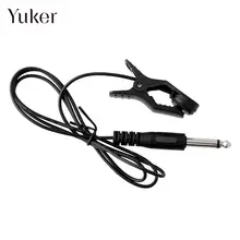 Yuker Universal General 2.7ft Acoustic Piezo Guitar Vibration Sensor Tuning Clip Line Wire Pickups Black Cable