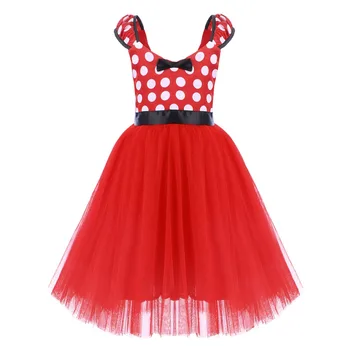 

Cute Minnie Dress for Girls Baby Kids Mickey Mouse Cosplay Fancy Dress Up Polka Dot Tulle Girl Dress Birthday Minnie Mouse Dress