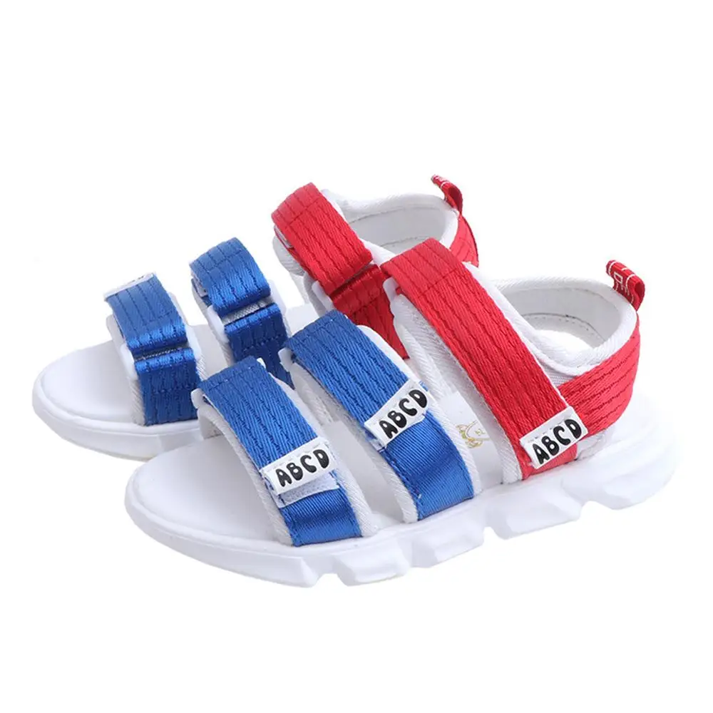 

Girls Boys Sandals Casual Sports Beach Shoes Soft Sole Mix Color Fashion Open Toe Roman Shoes Kids Sandals