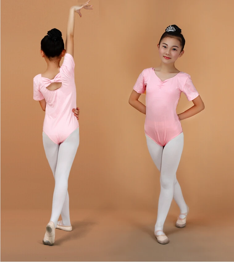 Justaucorps De Gymnastique À Manches Courtes Pour Filles De 3 À 15 Ans,  Vêtements De Danse De Ballet Pour Enfants, Entraînement Sur Scène, Col En  V, Bon Marché | Aliexpress