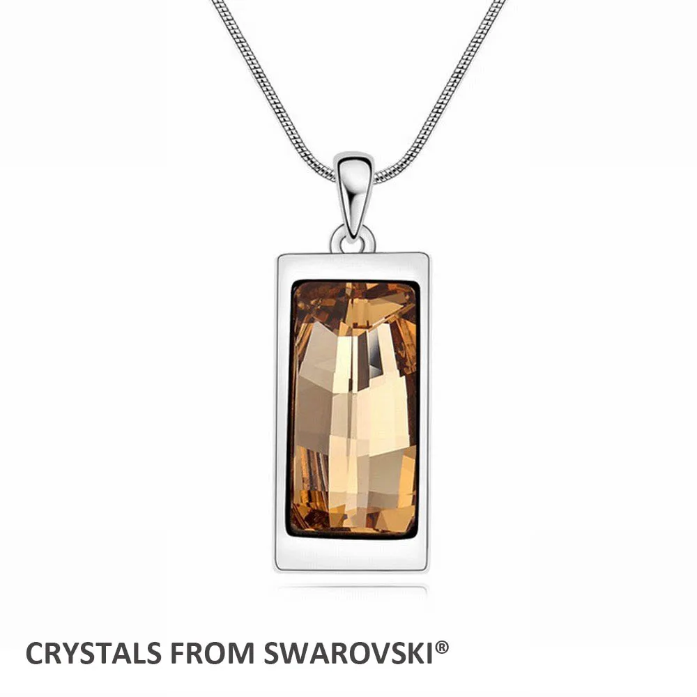 

New arrival! Big square crystal pendant necklace With Crystals from SWAROVSKI for Valentine's Day gift