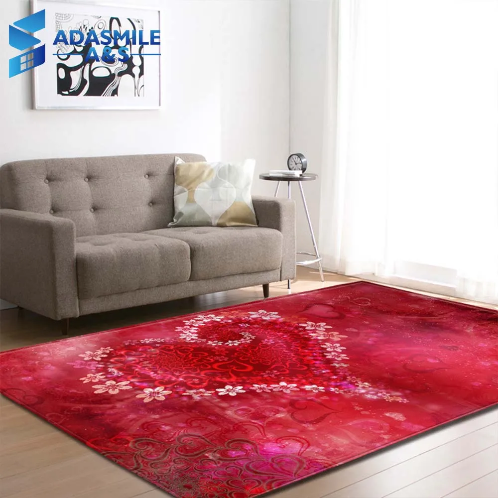 Модные романтические коврики с сердечками подарок на день Святого Валентина украшения для спальни мягкие фланелевые домашние текстильные ковры для гостиной