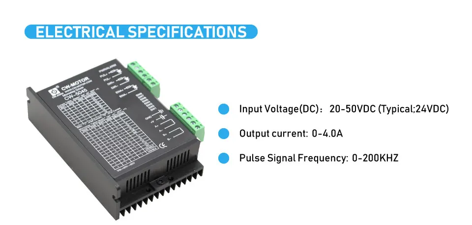 Новое поступление! Nema 23 Драйвер шагового двигателя CW5045 0-4.5A 24-50vDC для Nema 17/Nema 23 2 фазы шагового двигателя привод