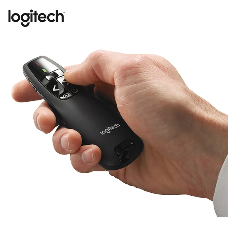 

Logitech R400 Wireless Presenter Demonstration Pointer Remote Control Page Turning Laser Pointers PPT for Teaching