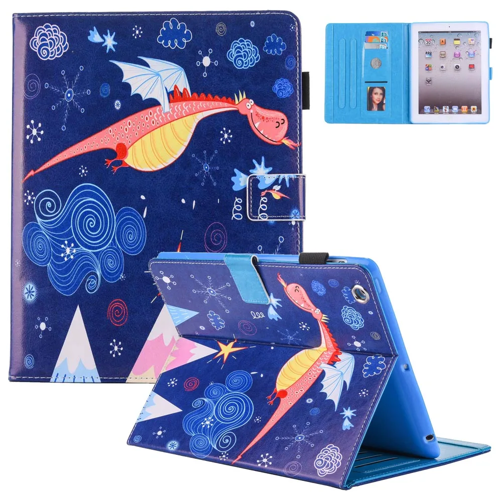 Tablet Case for iPad 2 3 4 Luxury Cartoon Pattern PU Leather TPU Kid Stand Skin Cover for Apple iPad 4 3 2 Stylus Pen Coque Capa Tablet Case for iPad 2 3 4 Luxury Cartoon Pattern PU Leather TPU Kid Stand Skin Cover for Apple iPad 4 3 2 Stylus Pen Coque Capa