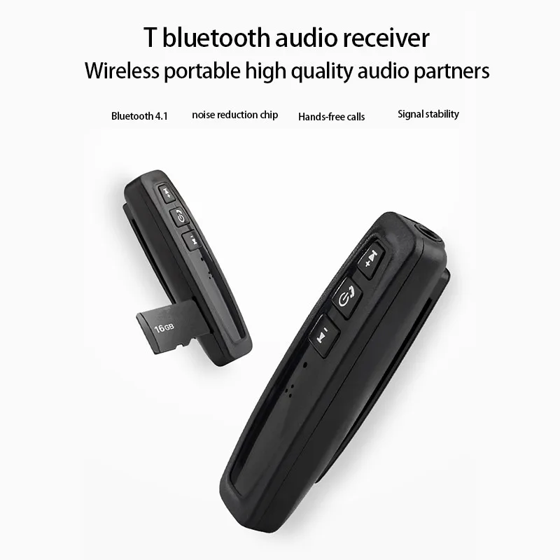 Hevaral Bluetooth приемник 3,5 мм AUX Jack стерео Музыка Аудио Поддержка TF карта с микрофоном черный беспроводной приемник Bluetooth адаптер