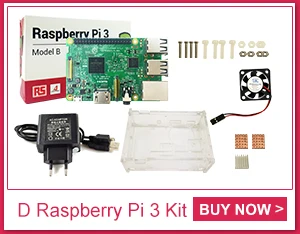 D Raspberry Pi 3 Модель B стартовый комплект-pi 3 плата/pi 3 корпус/ЕС разъем питания/с логотипом радиаторы pi3 b/pi 3b с wifi и bluetooth